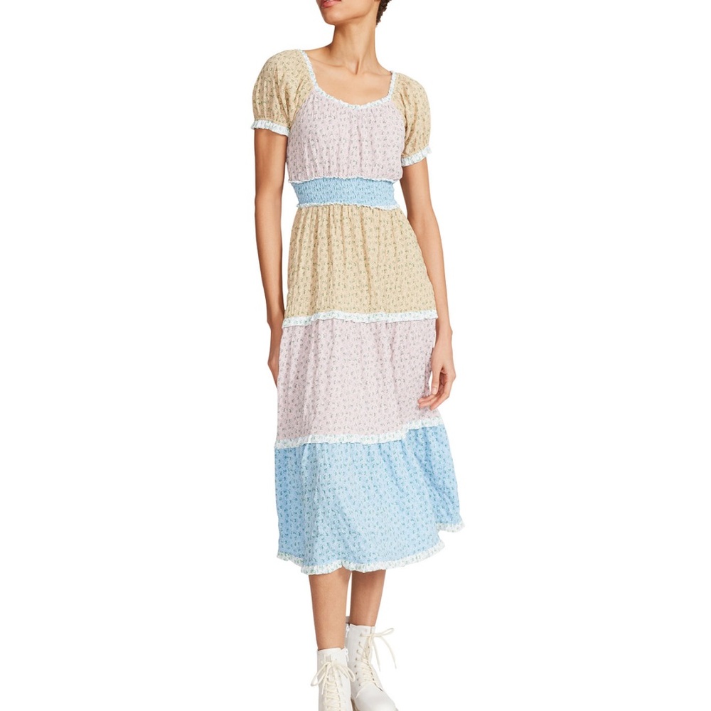 NWT Betsy Johnson Color Blocked Dress -Size L